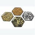 Youngs Ceramic Animal Print Trinket Dish, 3 Assorted Color 21048